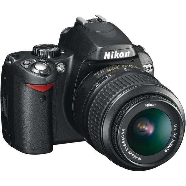 D60 SLR - Black Nikon AF-S DX Nikkor 18-55 mm f/3.5-6.5 VR f/3.5-5.6  · main image