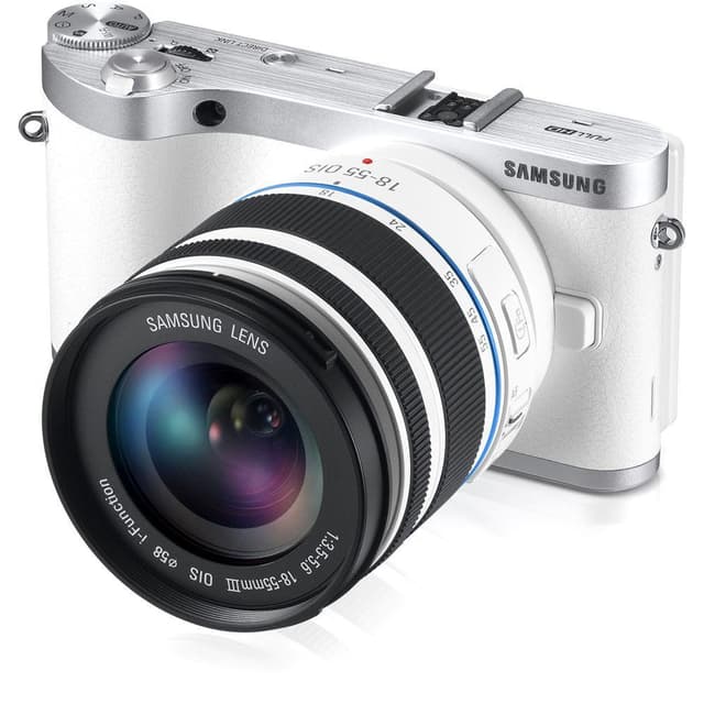 SLR NX1000 - White + Samsung Samsung Lens 18-55 mm f/3.5-5.6 OIS III + Samsung Lens 50-200 mm f/4-5.6 ED OIS II f/3.5-5.6 + f/4-5.6  · main image