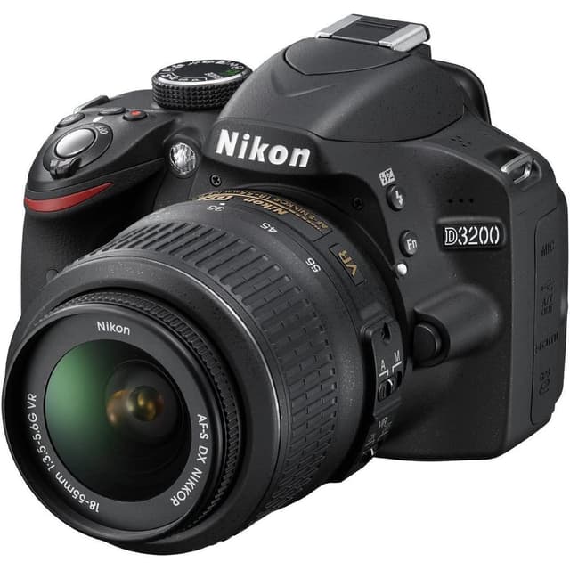 SLR D3200 - Schwarz + Nikon AF-S DX Nikkor 18-55mm f/3.5-5.6G VR II · Hauptbild