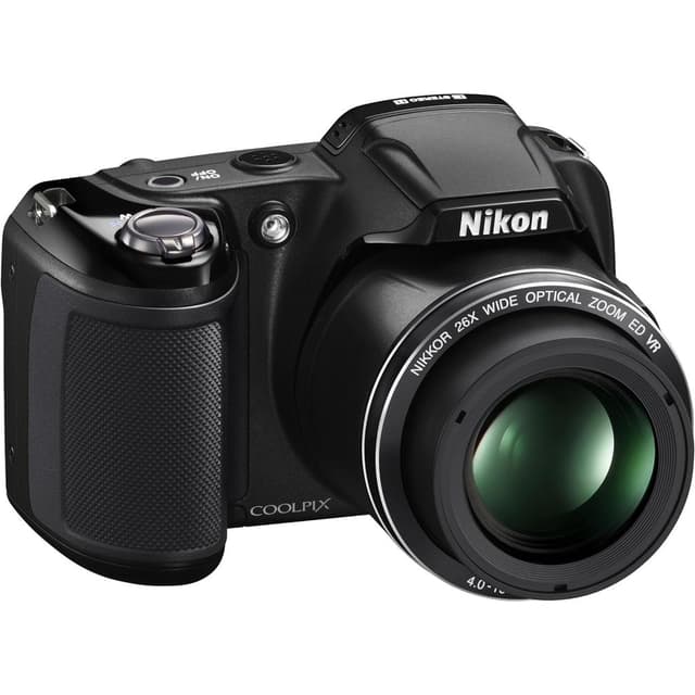 Kompaktkamera CoolPix L810 - Schwarz + Nikon Nikkor 26X Weitwinkel-Zoom ED VR 4,0-104 mm f/3,1-5,9 · Hauptbild