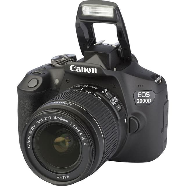 Canon EOS 2000D Spiegelreflexkamera - Schwarz + Canon Zoom-Objektiv EF-S 18-55mm f/3.5-5.6 IS II · Hauptbild