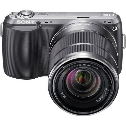 Alpha NEX-C3 – Schwarz/Silber + Sony E 18-55mm f/3.5-5.6 OSS f/3.5-5.6 · Hauptbild