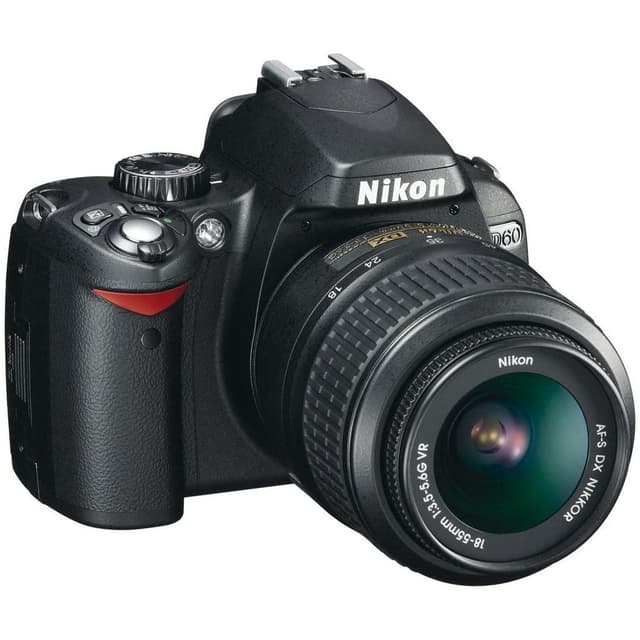 D60 SLR - Black + Nikon AF-S DX Nikkor 18-55 mm f/3.5-5.6G VR f/3.5-5.6G  · main image