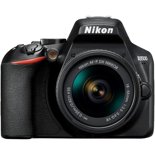 Nikon D3500 Spiegelreflexkamera - Schwarz + AF-P DX Nikkor 18-55mm f/3.5-5.6G VR Objektiv · Hauptbild