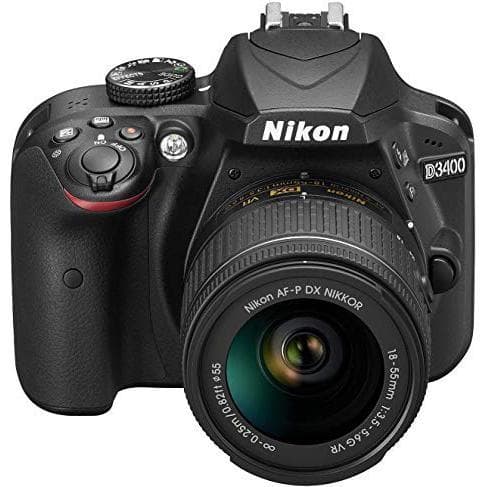 SLR D3400 - Schwarz + Nikon AF-P DX Nikkor 18-55 mm f/3.5-5.6G VR · Hauptbild
