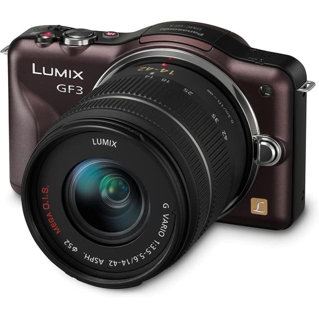Lumix DMC-GF3 – Braun + Panasonic Lumix G Vario 14-42 mm f/3,5-5,6 ASPH. MEGA OIS f/3,5-5,6 · Hauptbild