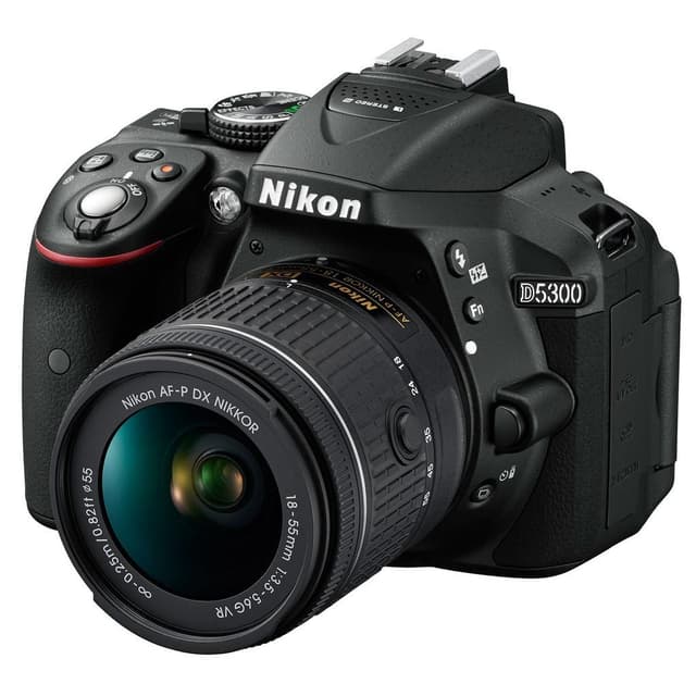 SLR D5300 - Black + Nikon AF-P DX Nikkor 18-55mm f/3.5-5.6G VR f/3.5-5.6  · main image