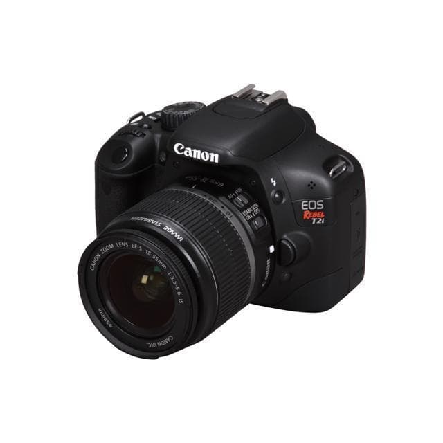 EOS Rebel T2I SLR – Schwarz + Canon EF-S 18-55mm f/3.5-5.6 IS · Hauptbild