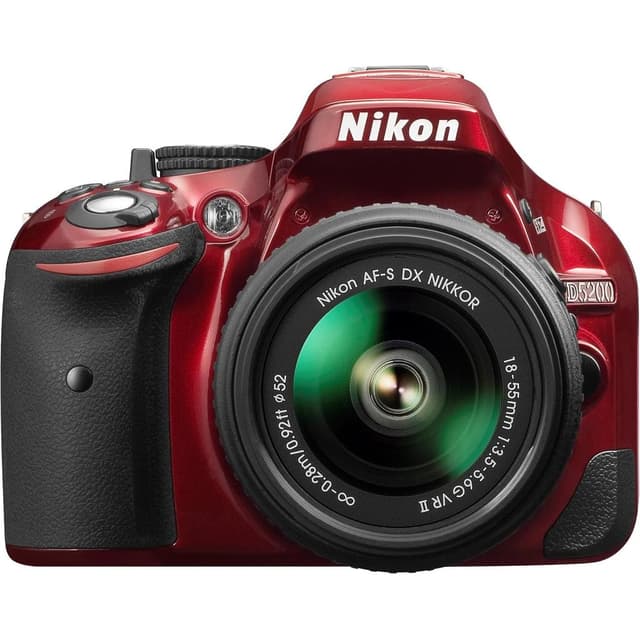 Nikon D5200 Spiegelreflexkamera - Rot + Nikon AF-S DX Nikkor 18-55 mm f/3.5-5.6G IF-ED VR Objektiv · Hauptbild