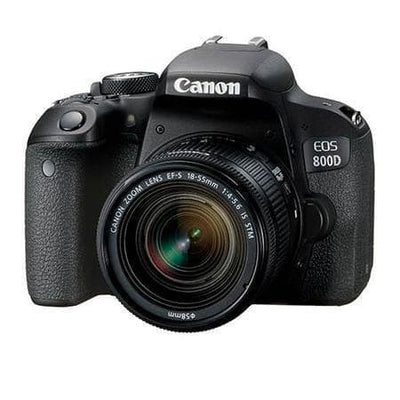 EOS 800D SLR - Black + Canon Canon EF-S 18-55 mm f/4-5.6 IS STM f/4-5.6 