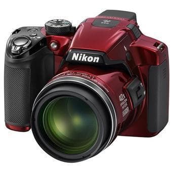 Coolpix P510 Kompaktkamera – Rot/Schwarz + Nikon Nikkor Weitwinkel-Zoom 24–1000 mm f/3,0–5,9 · Hauptbild