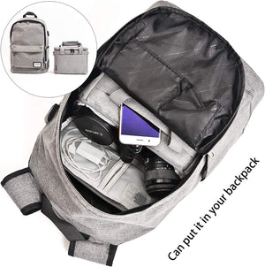 FOSOTO Shockproof Waterproof DSLR SLR Camera Case Bag Shoulder Bag for 1 Camera, 1 or 2 Lenses and Photo Accessories for Canon 700D 1200D 600D, Nikon Sony a7 II a6400, Panasonic 